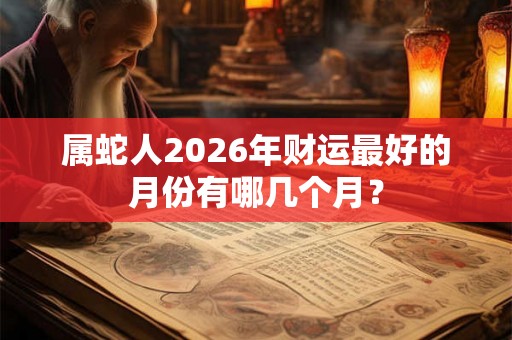 属蛇人2026年财运最好的月份有哪几个月？