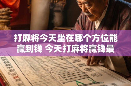 打麻将今天坐在哪个方位能赢到钱 今天打麻将赢钱最佳方位