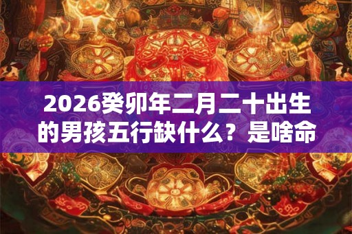 2026癸卯年二月二十出生的男孩五行缺什么？是啥命