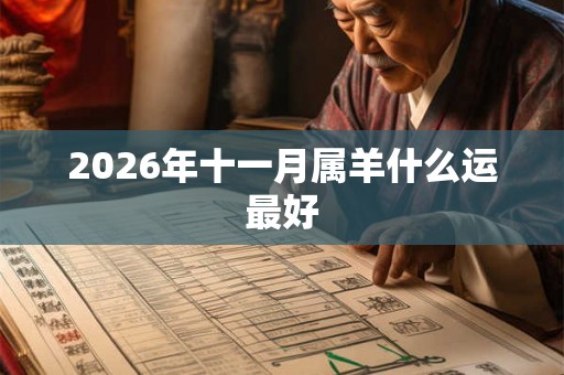 2026年十一月属羊什么运最好 2026年十一月属羊什么运最好