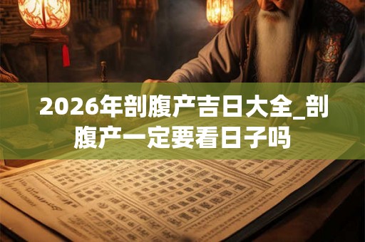 2026年剖腹产吉日大全_剖腹产一定要看日子吗 2026年剖腹产吉日大全_剖腹产一定要看日子吗
