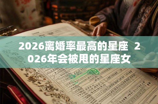2026离婚率最高的星座  2026年会被甩的星座女