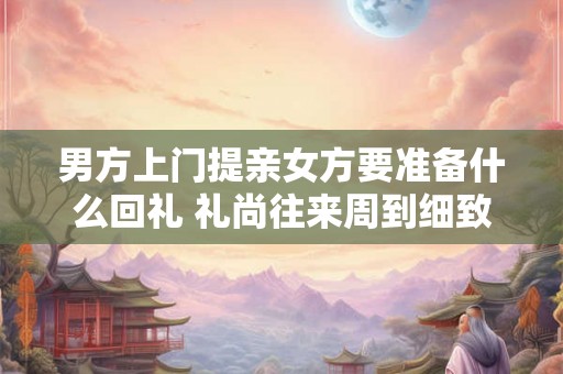 男方上门提亲女方要准备什么回礼 礼尚往来周到细致