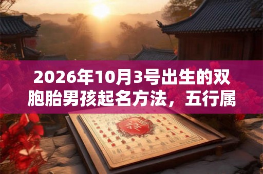 2026年10月3号出生的双胞胎男孩起名方法,五行属什么 2026年10月3号出生的双胞胎男孩起名方法,五行属什么