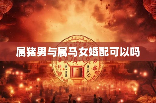 属猪男与属马女婚配可以吗
