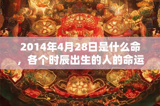 2014年4月28日是什么命，各个时辰出生的人的命运