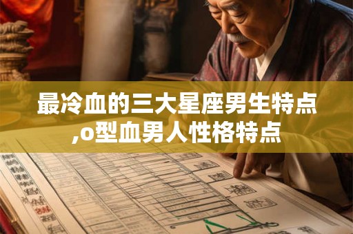 最冷血的三大星座男生特点,o型血男人性格特点 最冷血的三大星座男生特点,o型血男人性格特点