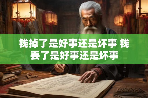 钱掉了是好事还是坏事 钱丢了是好事还是坏事
