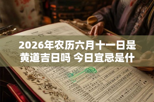 2026年农历六月十一日是黄道吉日吗 今日宜忌是什么