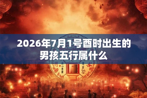 2026年7月1号酉时出生的男孩五行属什么