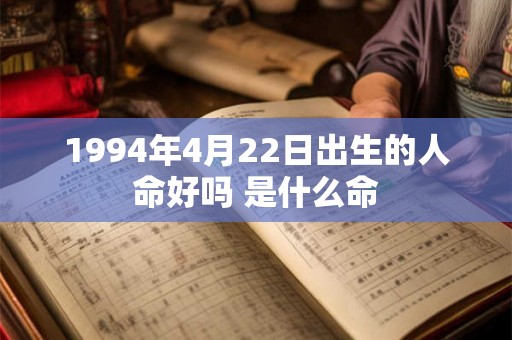 1994年4月22日出生的人命好吗 是什么命