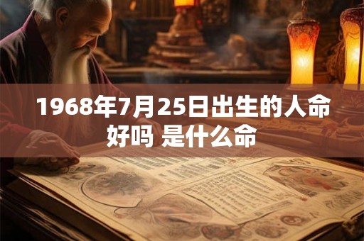 1968年7月25日出生的人命好吗 是什么命 1968年7月25日出生的人命好吗 是什么命