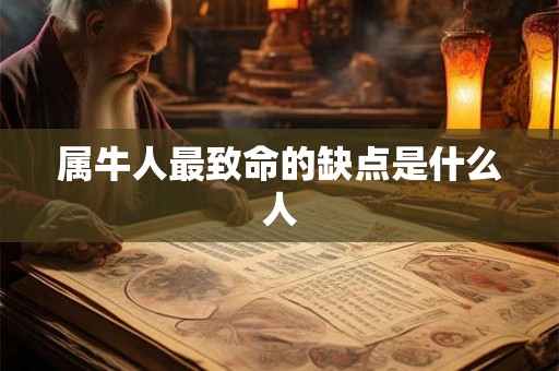 属牛人最致命的缺点是什么人