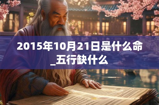 2015年10月21日是什么命_五行缺什么