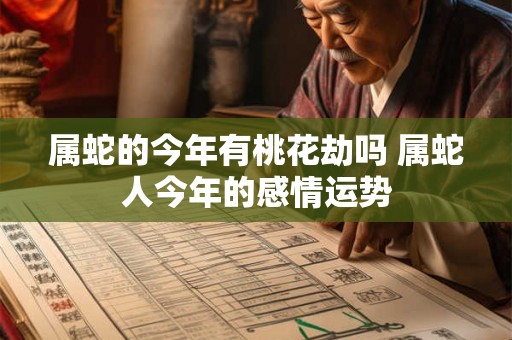 属蛇的今年有桃花劫吗 属蛇人今年的感情运势
