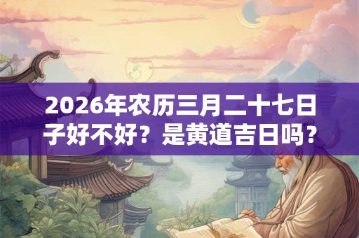 2026年农历三月二十七日子好不好？是黄道吉日吗？