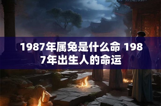 1987年属兔是什么命 1987年出生人的命运