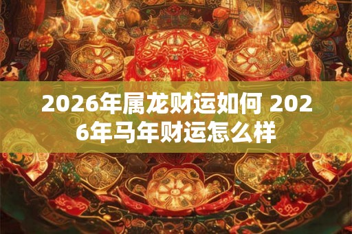 2026年属龙财运如何 2026年马年财运怎么样 2026年属龙财运如何 2026年马年财运怎么样