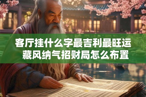 客厅挂什么字最吉利最旺运  藏风纳气招财局怎么布置