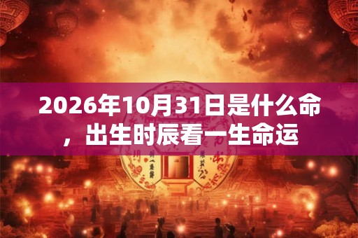2026年10月31日是什么命，出生时辰看一生命运