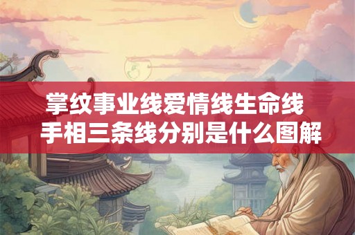 掌纹事业线爱情线生命线 手相三条线分别是什么图解 掌纹事业线爱情线生命线 手相三条线分别是什么图解