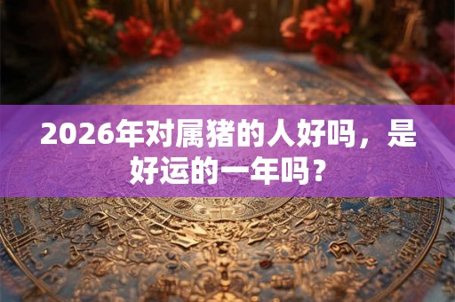 2026年对属猪的人好吗,是好运的一年吗? 2026年对属猪的人好吗,是好运的一年吗?