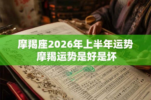 摩羯座2026年上半年运势 摩羯运势是好是坏