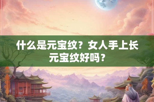 什么是元宝纹？女人手上长元宝纹好吗？