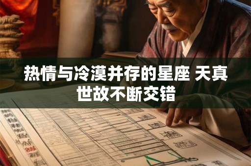 热情与冷漠并存的星座 天真世故不断交错