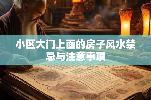 小区大门上面的房子风水禁忌与注意事项 小区大门上面的房子风水禁忌与注意事项