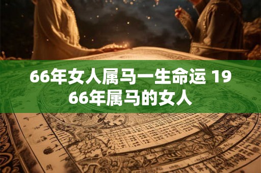66年女人属马一生命运 1966年属马的女人