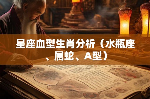 星座血型生肖分析(水瓶座、属蛇、A型) 星座血型生肖分析(水瓶座、属蛇、A型)