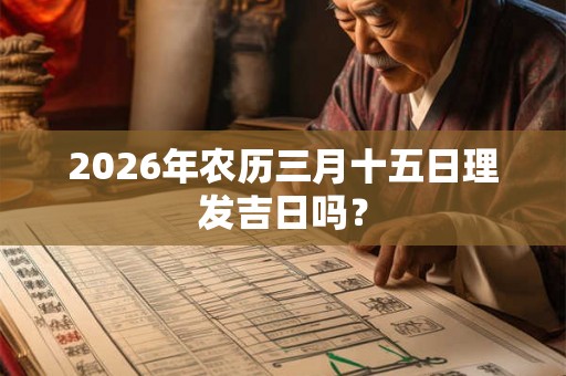 2026年农历三月十五日理发吉日吗？