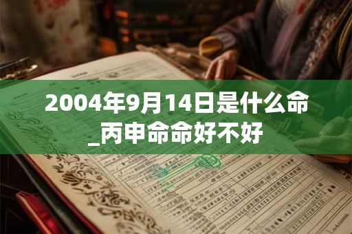 2004年9月14日是什么命_丙申命命好不好
