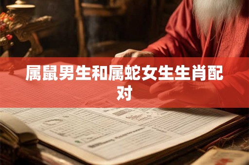 属鼠男生和属蛇女生生肖配对
