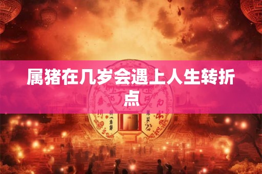 属猪在几岁会遇上人生转折点 属猪在几岁会遇上人生转折点