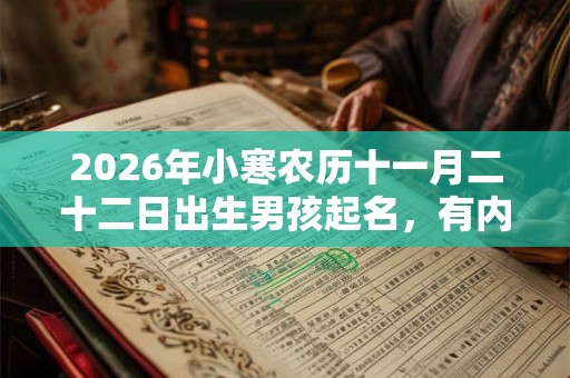 2026年小寒农历十一月二十二日出生男孩起名，有内涵的好名字推荐
