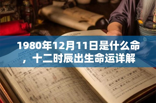 1980年12月11日是什么命，十二时辰出生命运详解