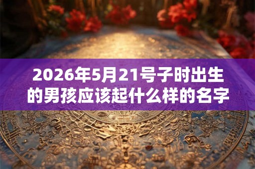 2026年5月21号子时出生的男孩应该起什么样的名字