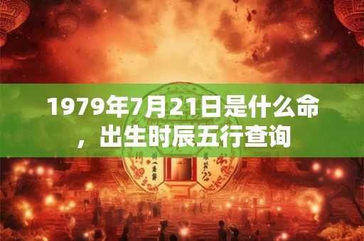 1979年7月21日是什么命，出生时辰五行查询