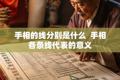 手相的线分别是什么  手相各条线代表的意义