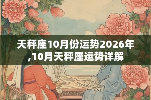 天秤座10月份运势2026年,10月天秤座运势详解