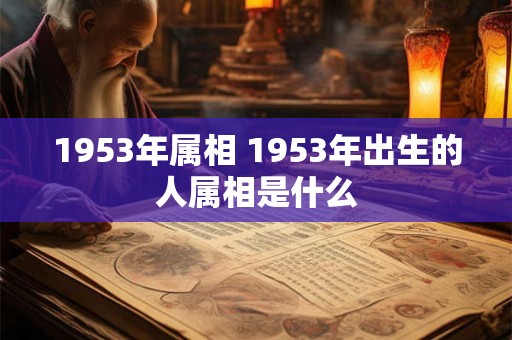 1953年属相 1953年出生的人属相是什么 1953年属相 1953年出生的人属相是什么