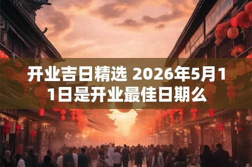 开业吉日精选 2026年5月11日是开业最佳日期么 开业吉日精选 2026年5月11日是开业最佳日期么