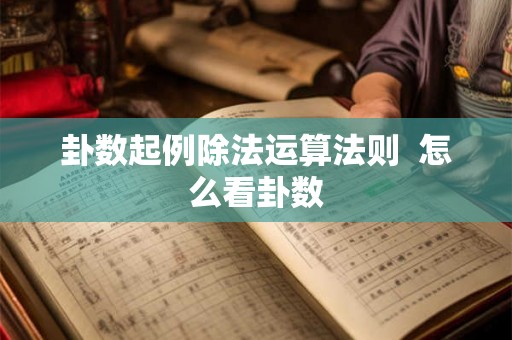 卦数起例除法运算法则  怎么看卦数