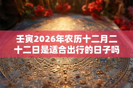 壬寅2026年农历十二月二十二日是适合出行的日子吗？