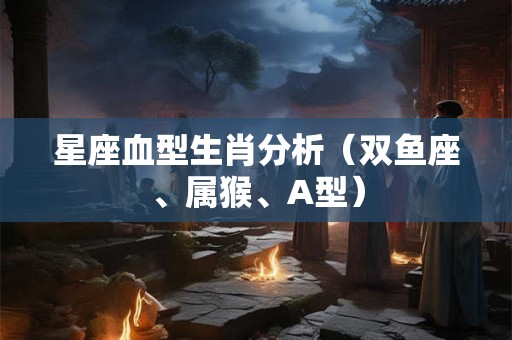 星座血型生肖分析（双鱼座、属猴、A型）