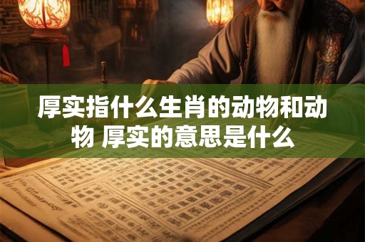 厚实指什么生肖的动物和动物 厚实的意思是什么