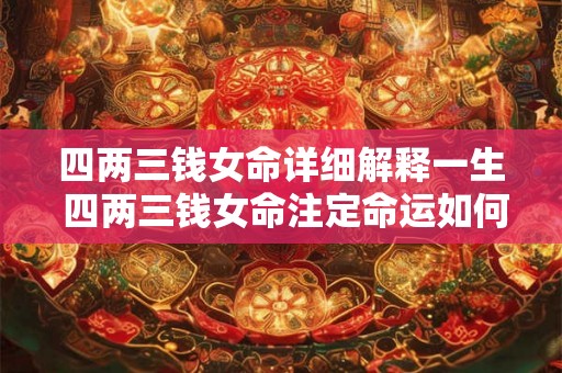 四两三钱女命详细解释一生 四两三钱女命注定命运如何