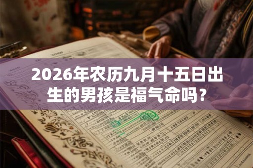2026年农历九月十五日出生的男孩是福气命吗？